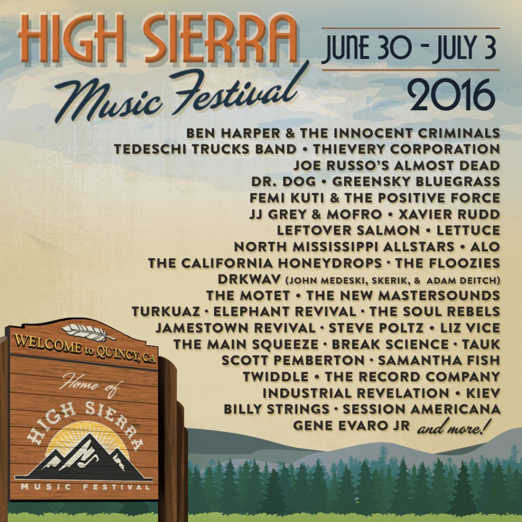 2016 High Sierra Music Festival Initial Lineup Instagram